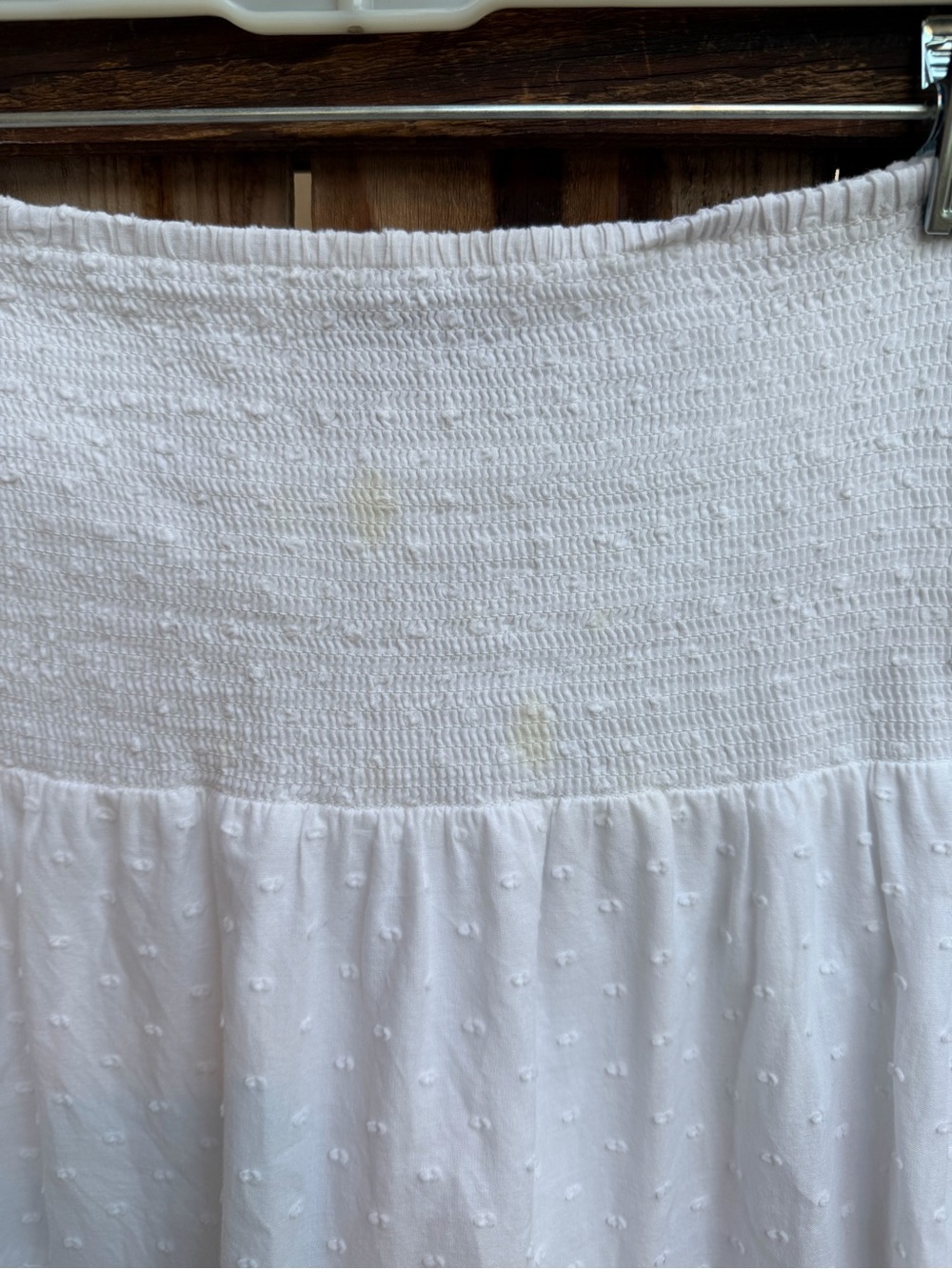 Ralph Lauren white maxi skirt with blue floral embroidery, size 8 - Picture 3 of 5